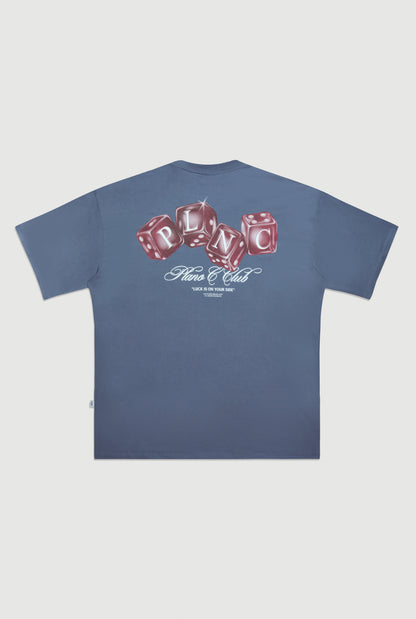 CAMISETA DICE ROLLERS  AZUL