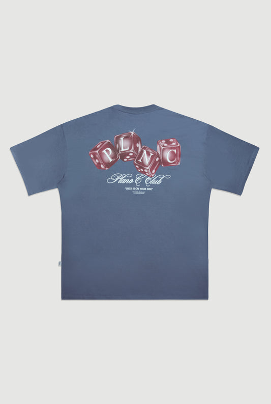 CAMISETA DICE ROLLERS  AZUL