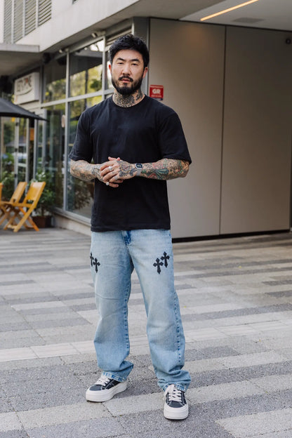 Calça Baggy Vintage Cruz Preta