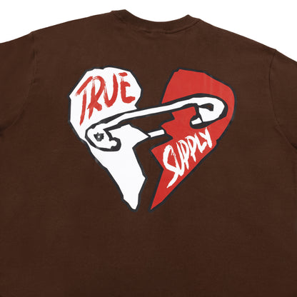 TEE TRUE "BROKEN" MARROM