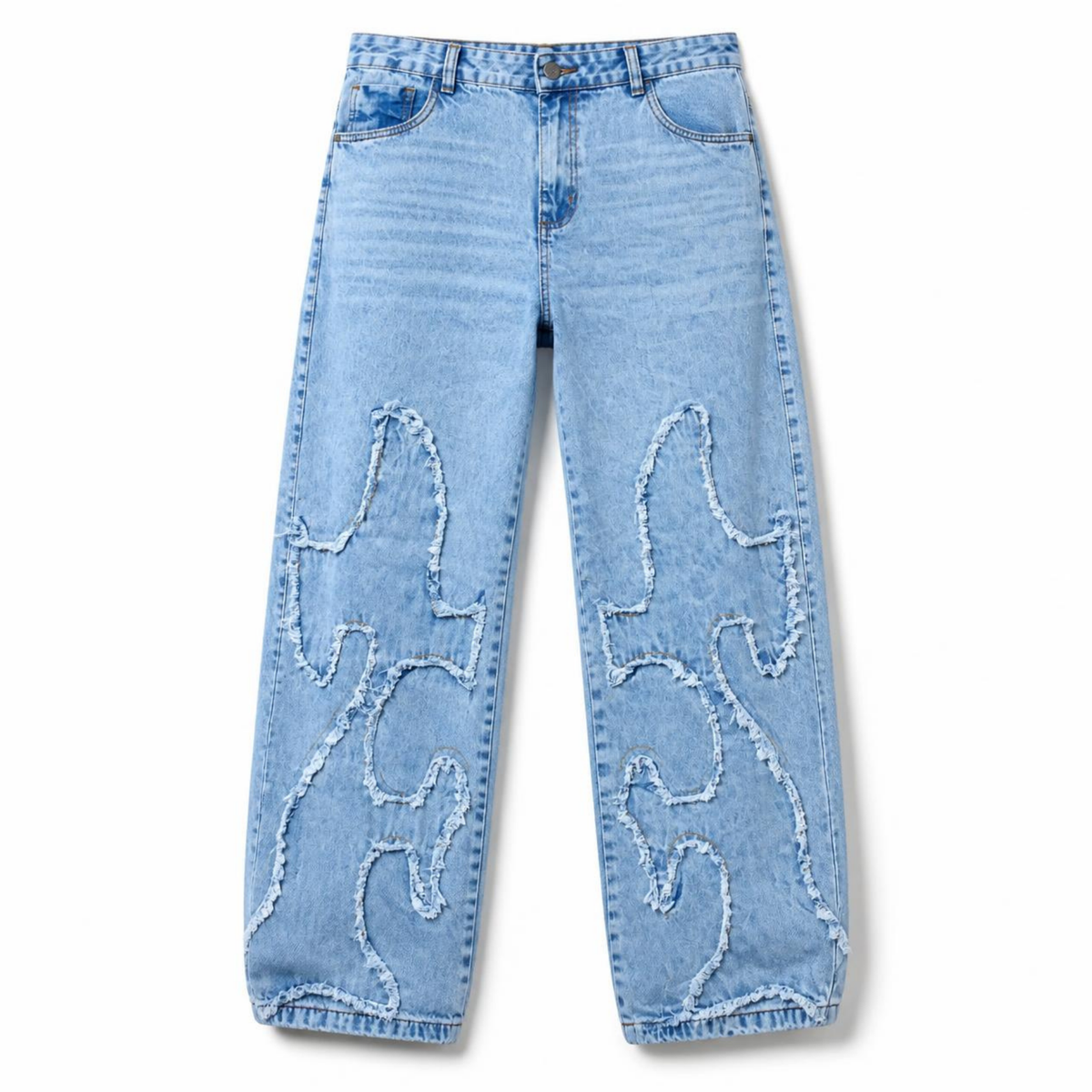 Calça Baggy Patchwork  Fire Blue