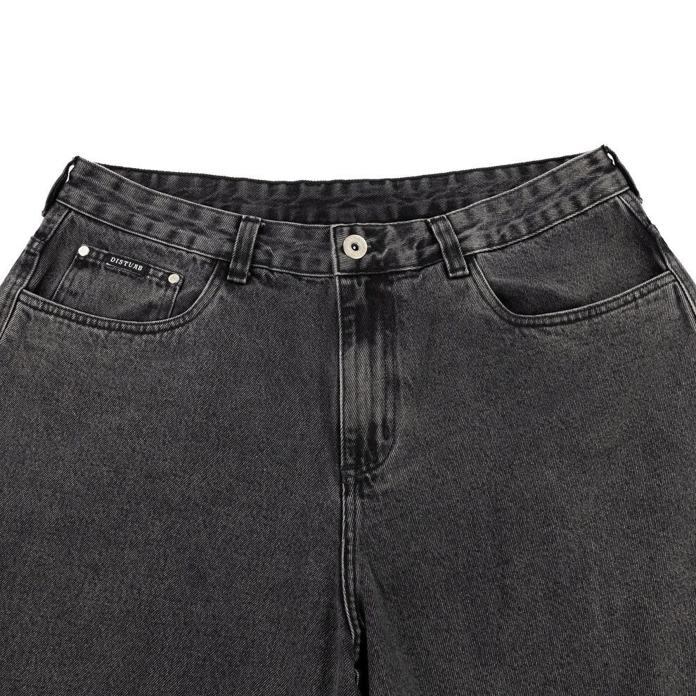 Jeans Shorts Pins In Black
