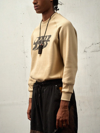 Moletom Esportivo Raglan Bege