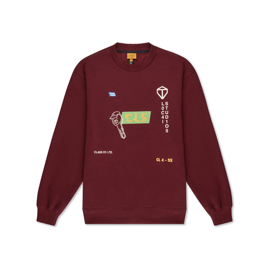 CREWNECK "CONTAINER" BURGUNDY