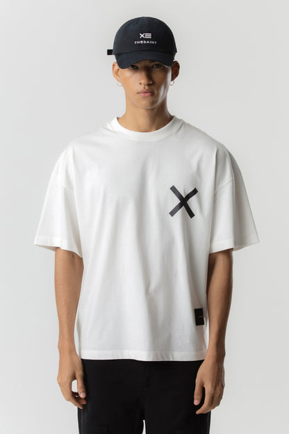 T-SHIRT WIDE BOXY SAINT CLUB - OFF WHITE