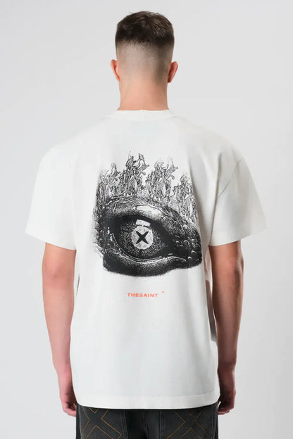 T-SHIRT BOXY OLHO GUARDIAO OFF WHITE