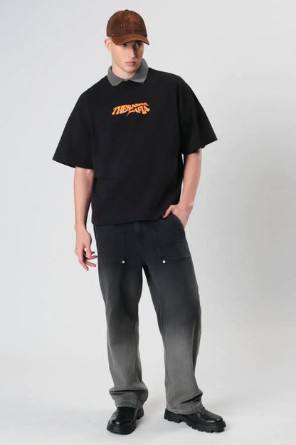 T-SHIRT WIDE BOXY MANIFEST BLACK