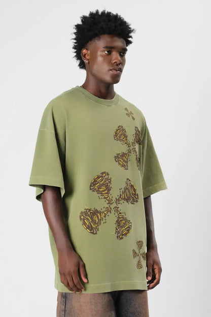 T-SHIRT OVERSIZED REDEMOINHO X STONED DARK GREEN
