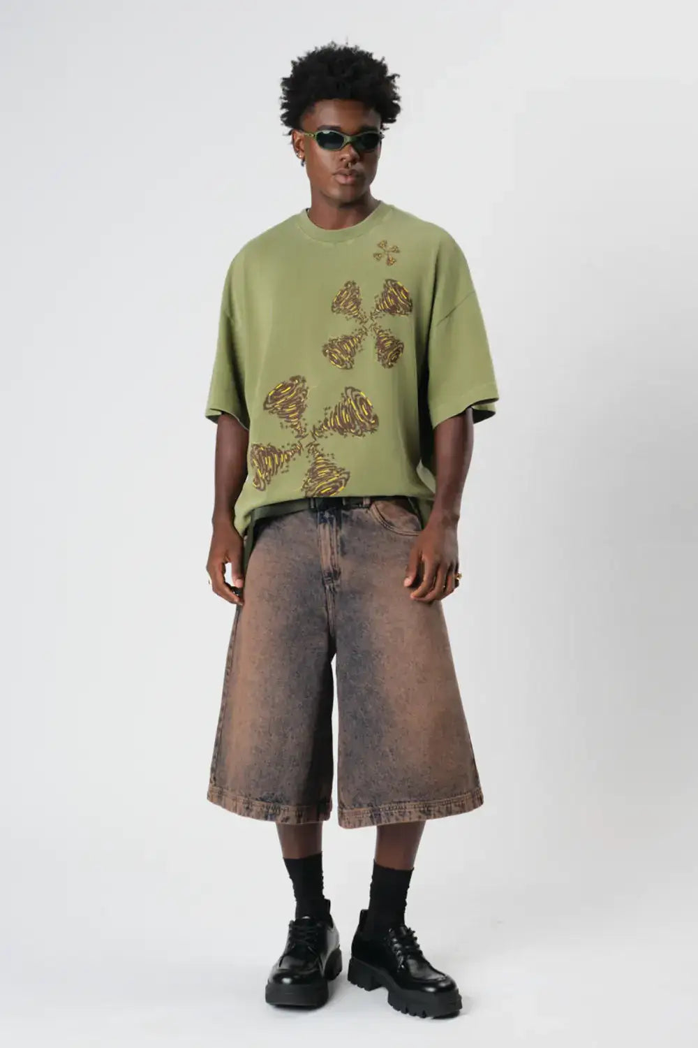 T-SHIRT OVERSIZED REDEMOINHO X STONED DARK GREEN