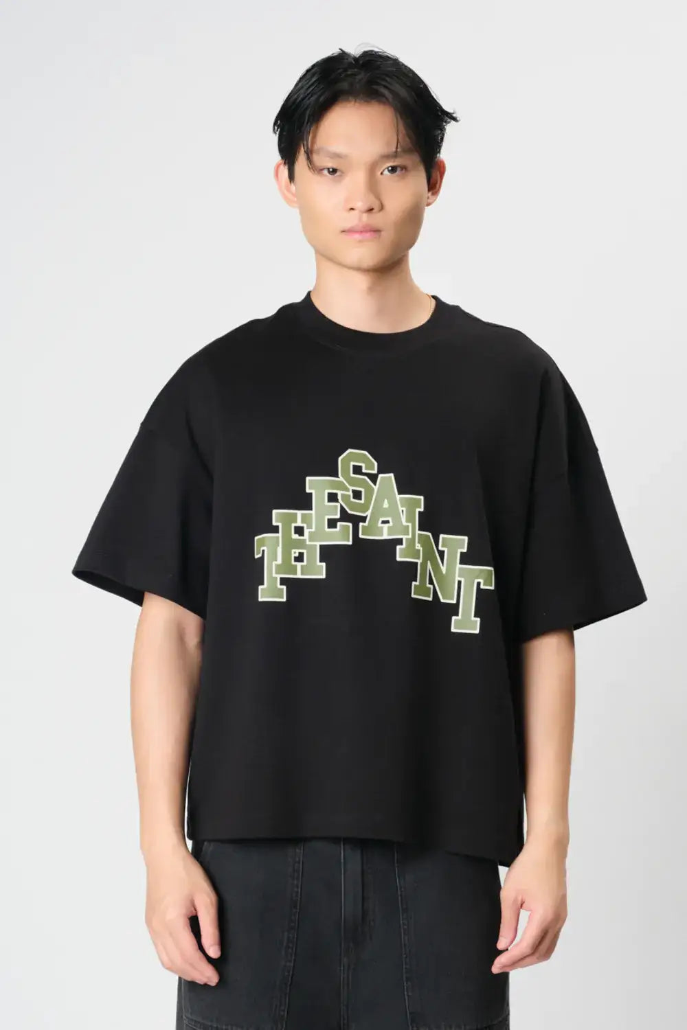 T-SHIRT WIDE BOXY THESAINT STEP  BLACK