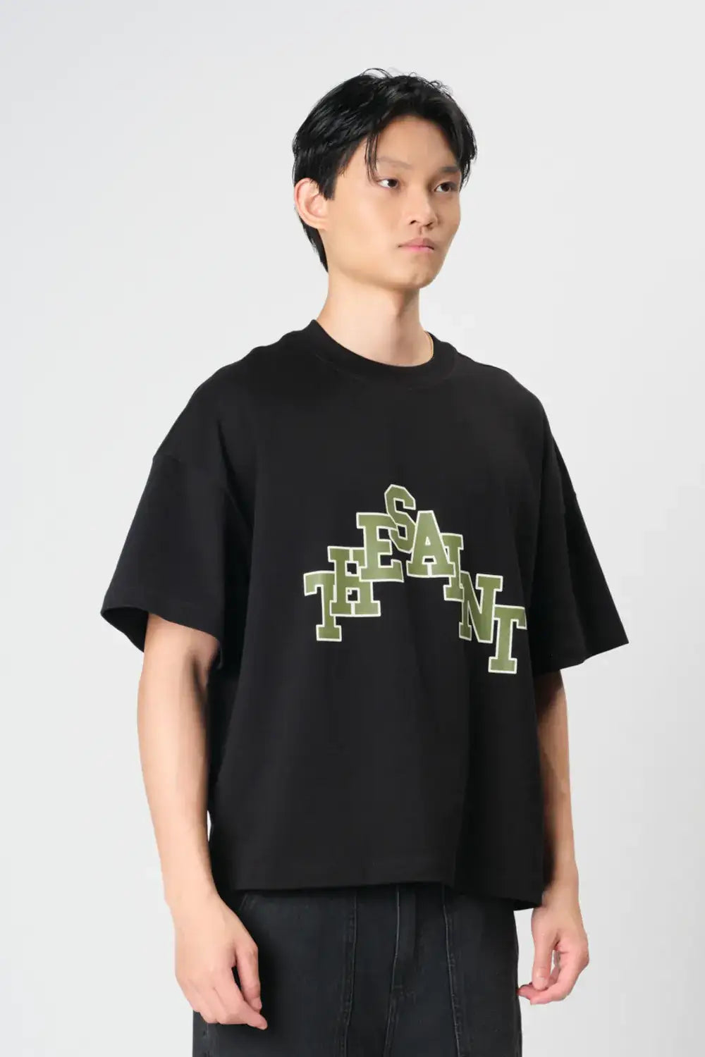 T-SHIRT WIDE BOXY THESAINT STEP  BLACK