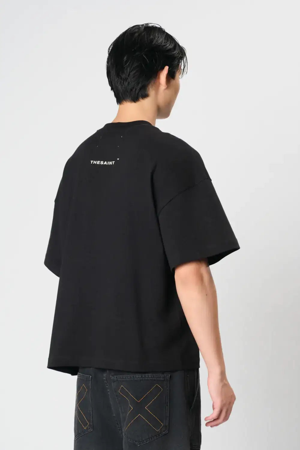 T-SHIRT WIDE BOXY THESAINT STEP  BLACK