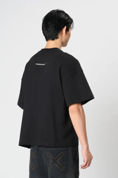 T-SHIRT WIDE BOXY THESAINT STEP  BLACK