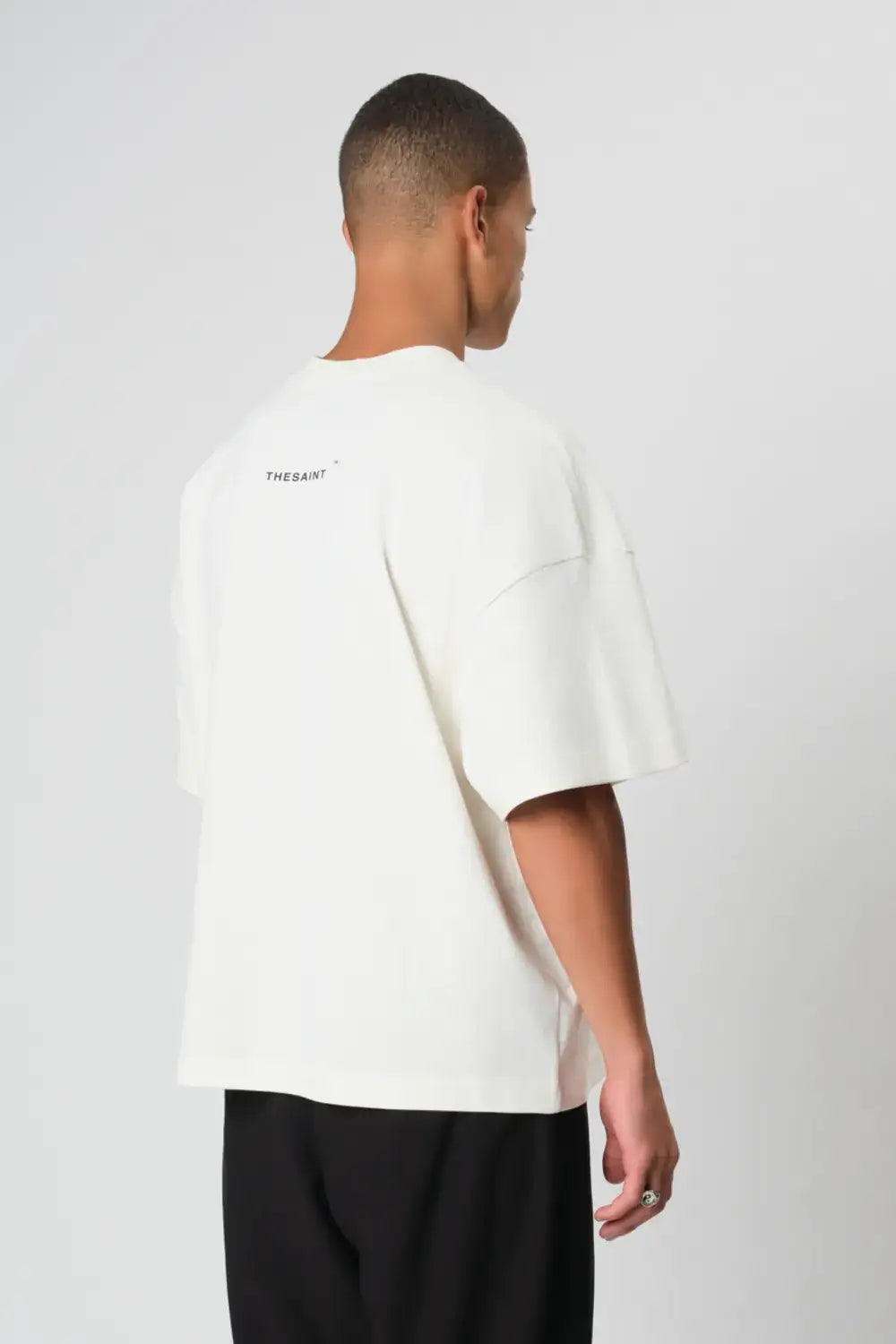 T-SHIRT WIDE BOXY THESAINT STEP OFF WHITE