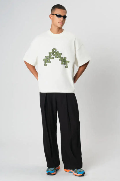 T-SHIRT WIDE BOXY THESAINT STEP OFF WHITE