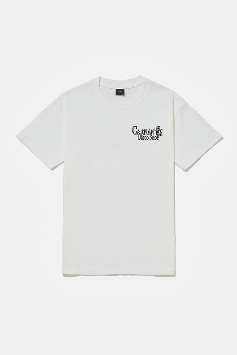 Disco Shop Classic Tshirt  Off  White