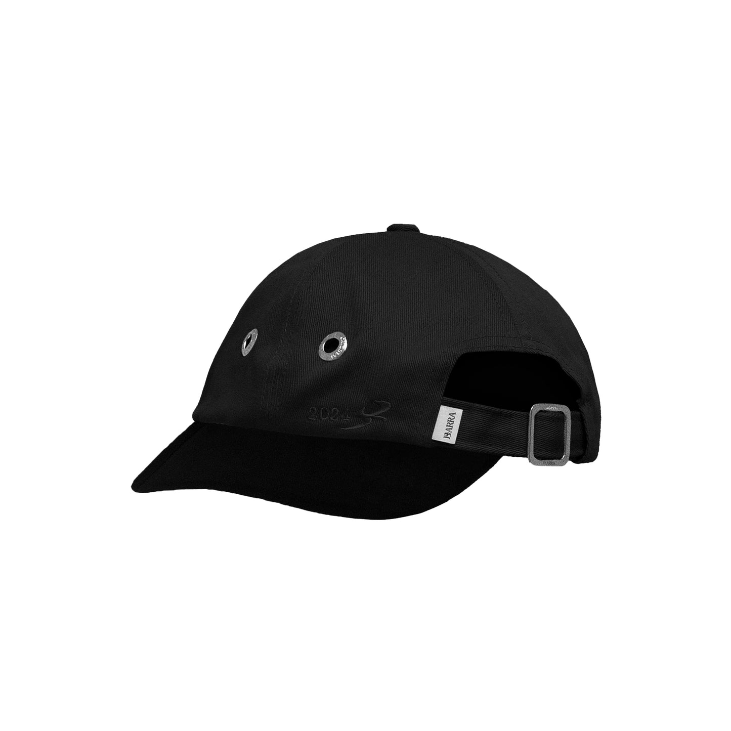 Bone Six Panel Barra Logo Preto