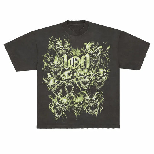 BACK FROM THE REALM (STAY FLY) GREY  GREEN TEE