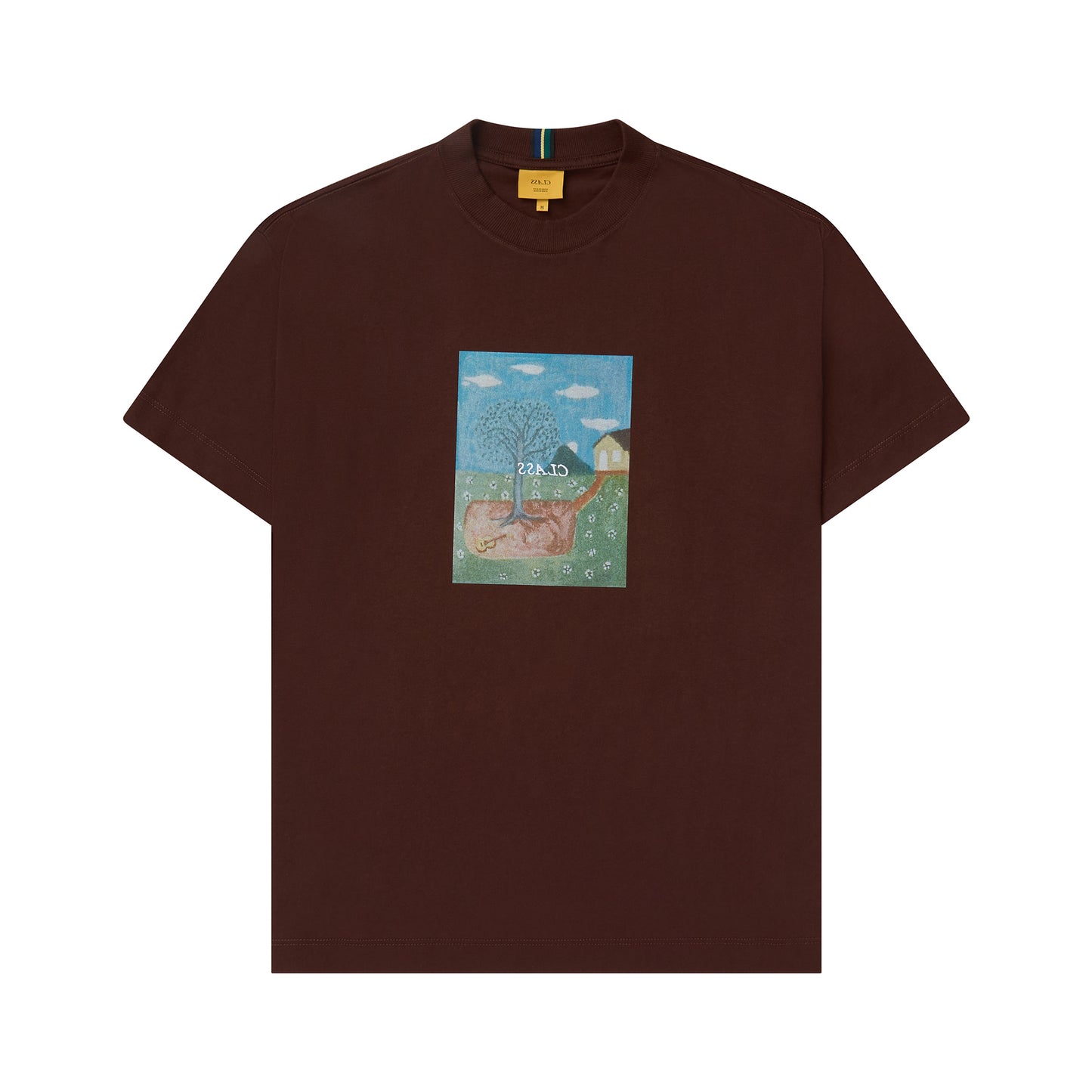T-SHIRT CLASS "PEACE" BROWN