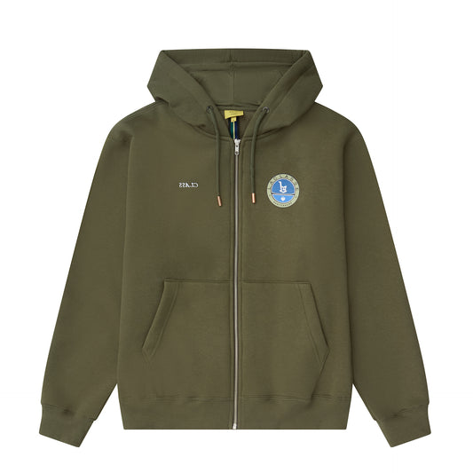 HOODIE ZIPPER CLASS "BERTONE" GREEN