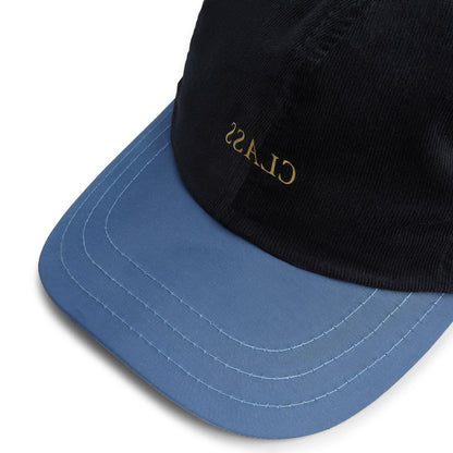 CLASSIC CORDUROY SPORT HAT "CLASS INVERSO" BLACK/BLUE