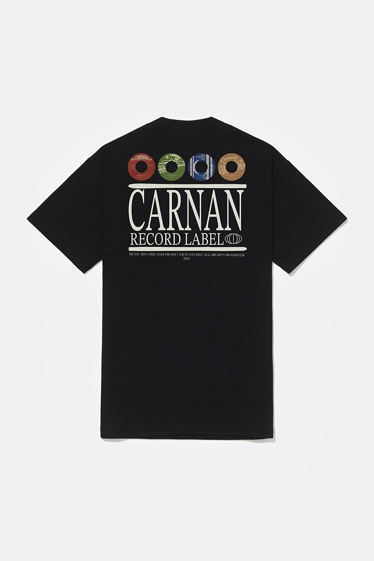 Carnan Records Heavy Tshirt  Black