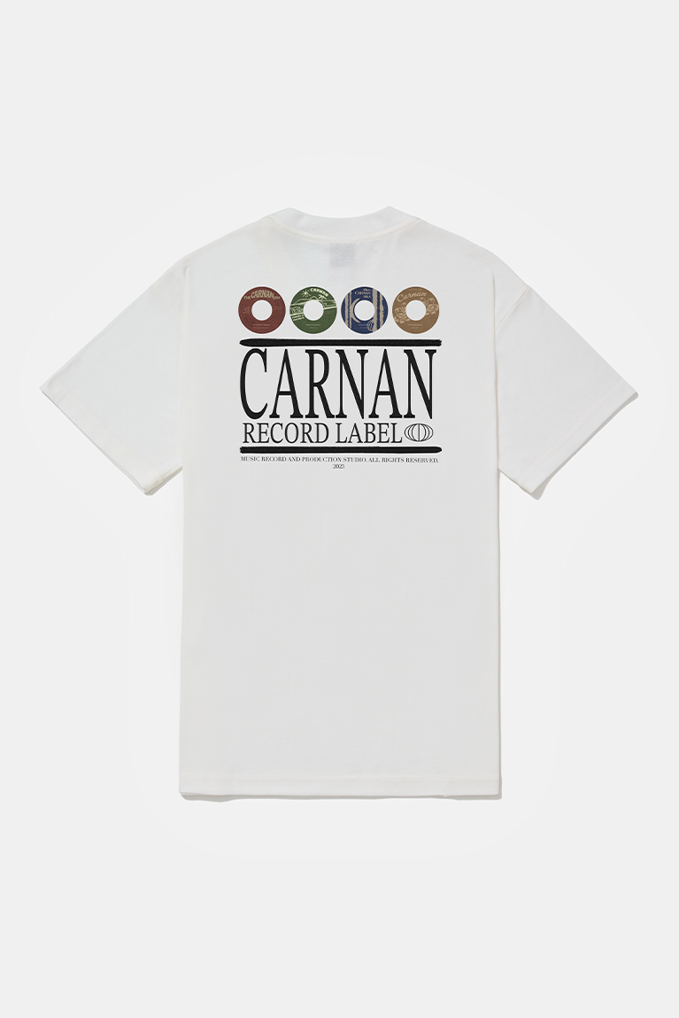 Carnan Records Heavy Tshirt  Off  White