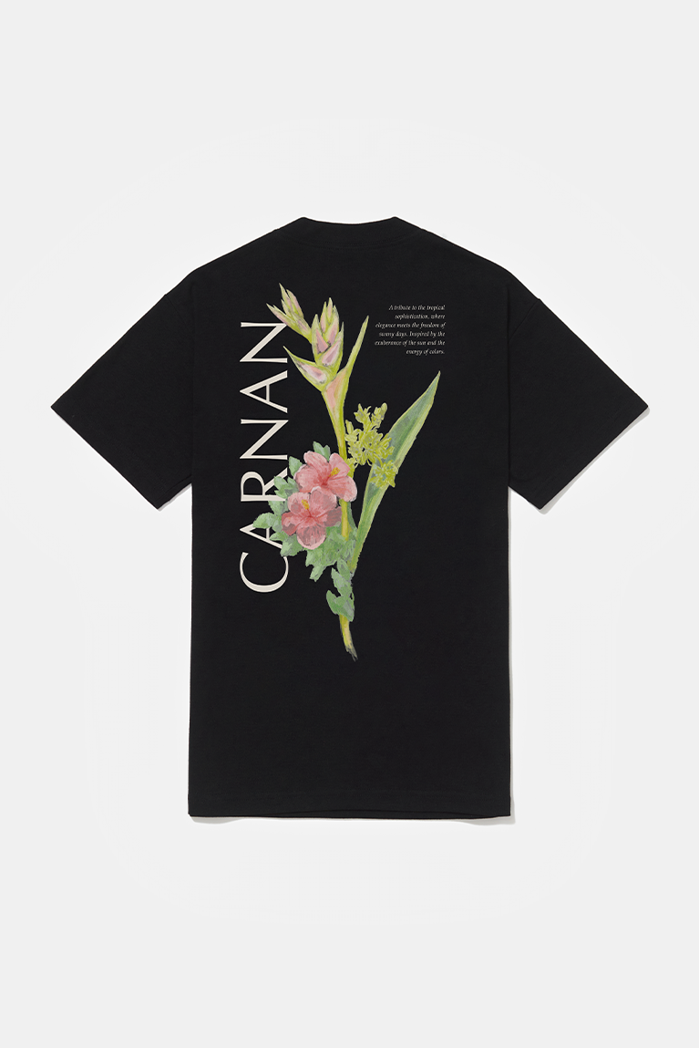 Flower Heavy Tshirt  Black