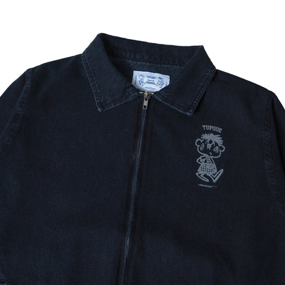 JAQUETA PROF CASCAO OLD JEANS STONE PRETO