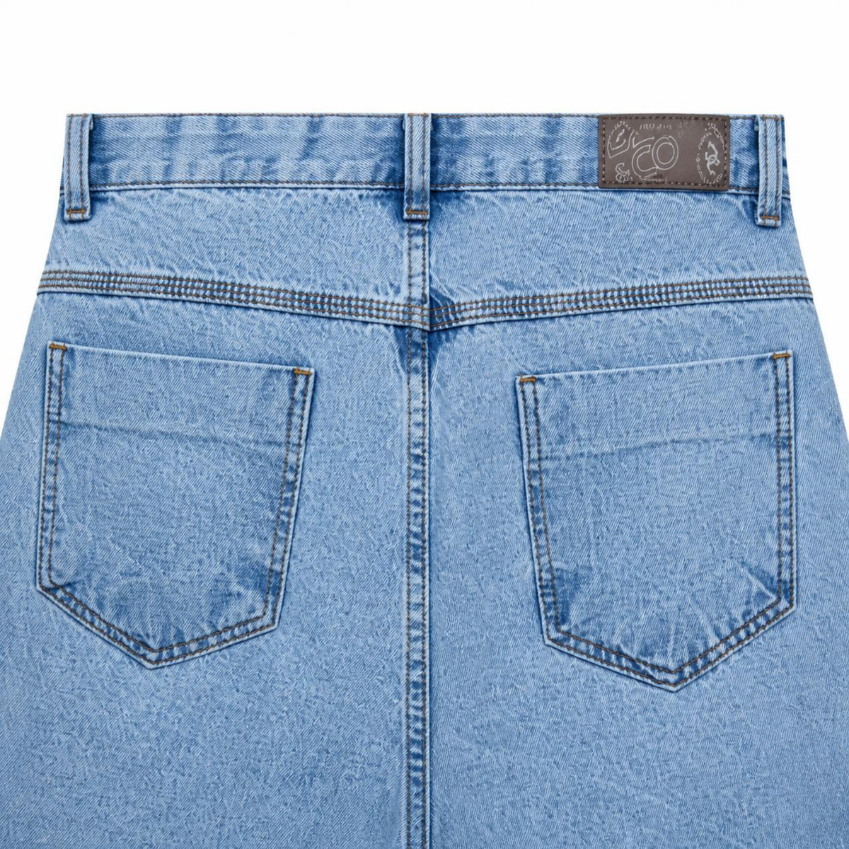 Calça Baggy Patchwork  Fire Blue
