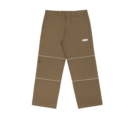 Minimal Twill Pants In Brown