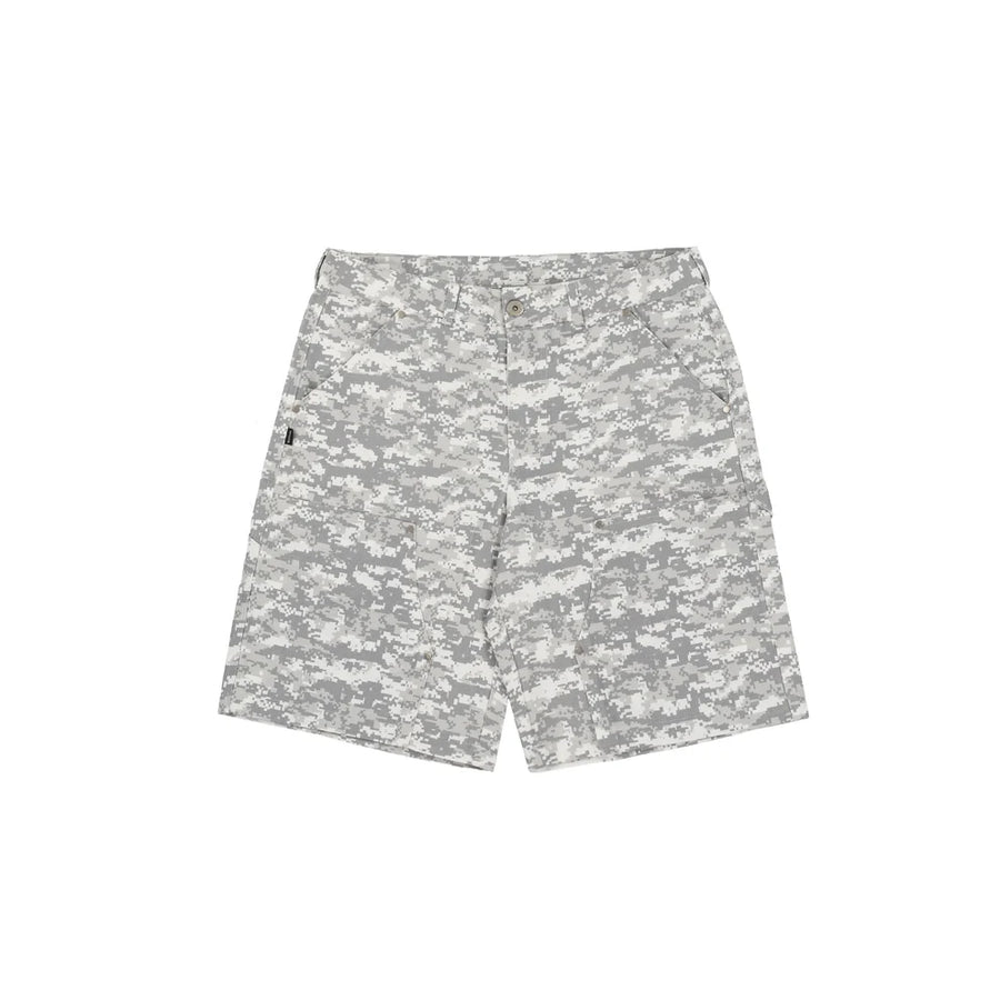 Digital Camo Shorts In Grey