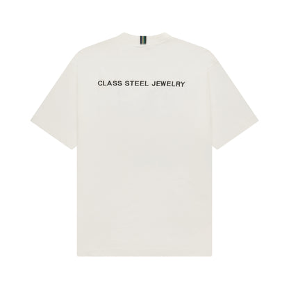 BASIC T-SHIRT ''CLASS STEEL JEWELRY" OFF-WHITE
