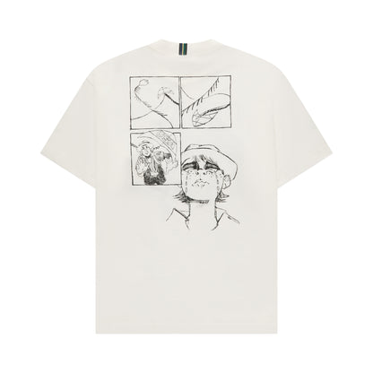 BASIC T-SHIRT CLASS "GLASSLINE'' OFF-WHITE