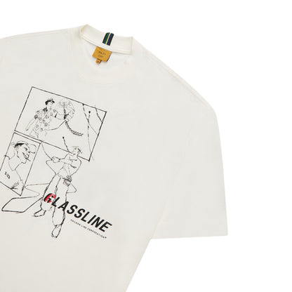 BASIC T-SHIRT CLASS "GLASSLINE'' OFF-WHITE