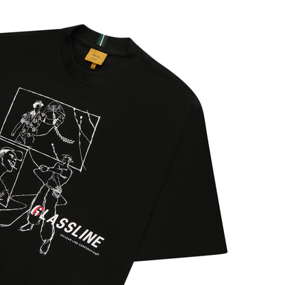 BASIC T-SHIRT CLASS "GLASSLINE'' BLACK