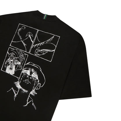 BASIC T-SHIRT CLASS "GLASSLINE'' BLACK