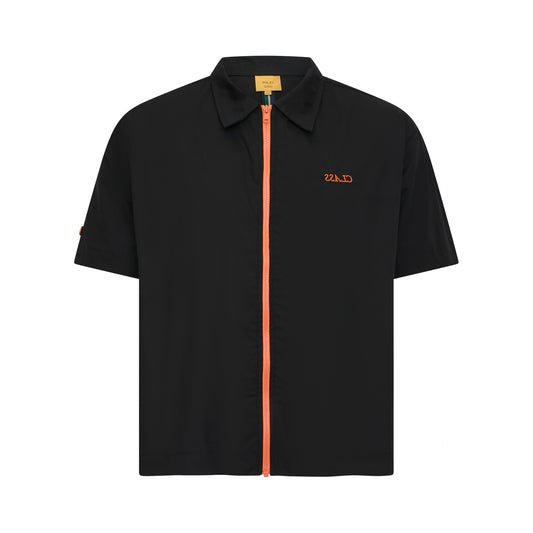 CLASS ZIP-UP SHIRT "PIPA" BLACK