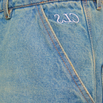 STONEWASHED BAGGY PANTS CLASS "RABIOLA" BLUE