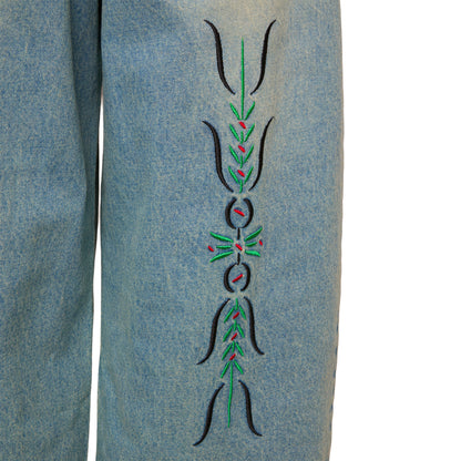 STONEWASHED BAGGY PANTS CLASS "RABIOLA" BLUE