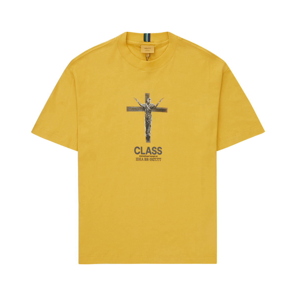 T-SHIRT ONYX CROSS MOSTARD
