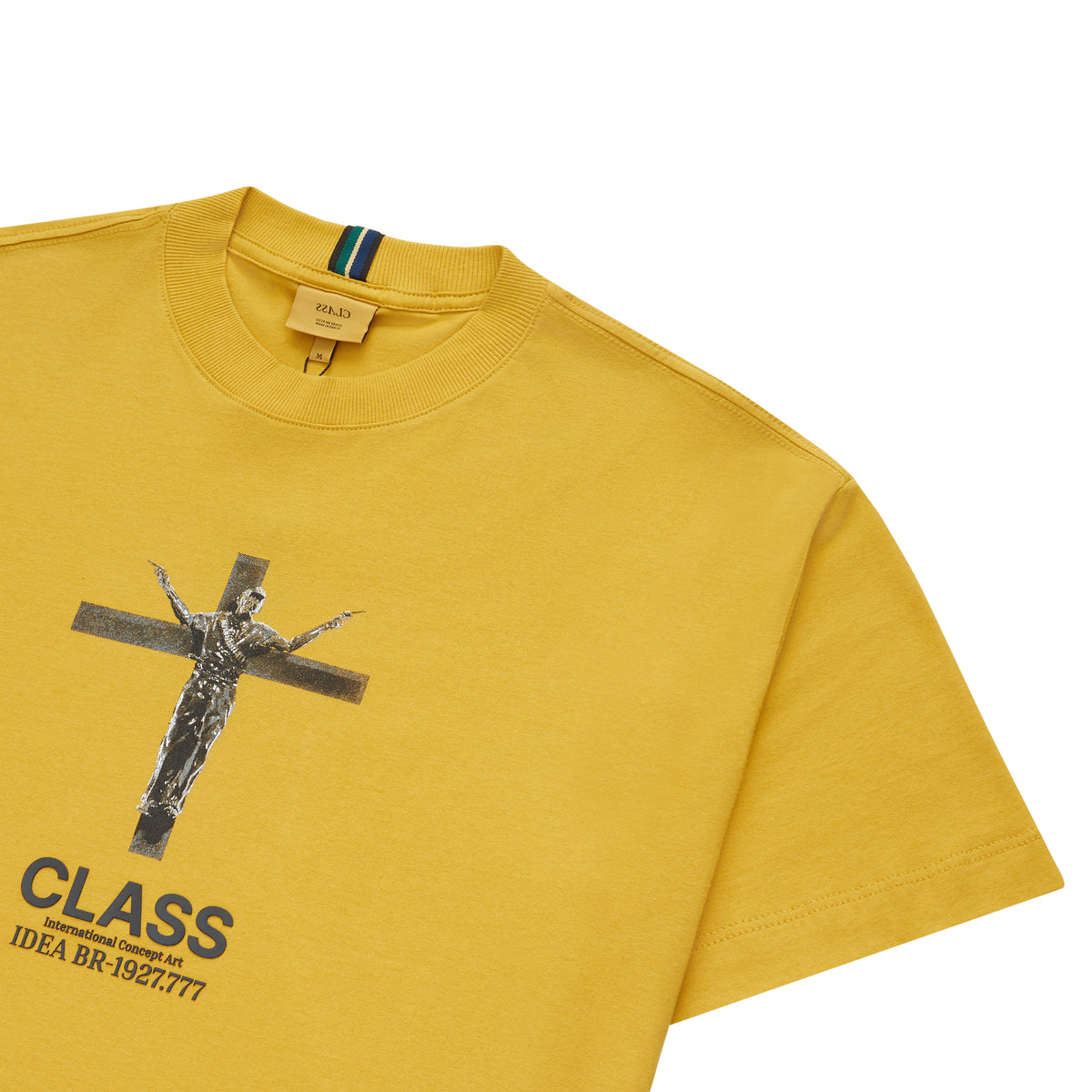 T-SHIRT ONYX CROSS MOSTARD