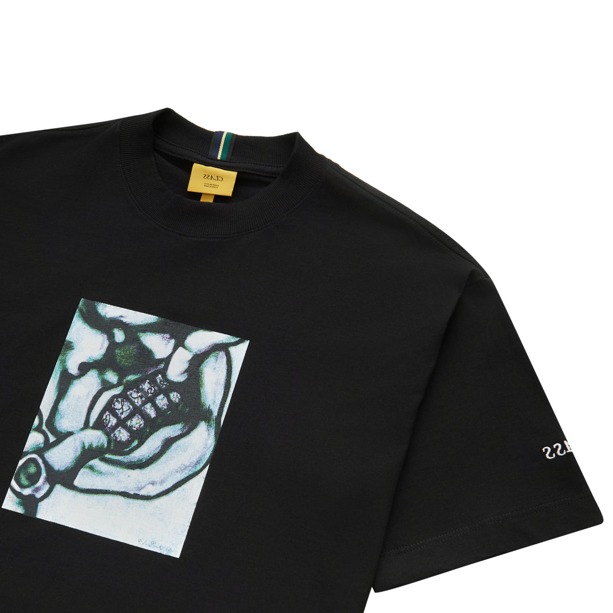 T-SHIRT FORCED SMILE BLACK
