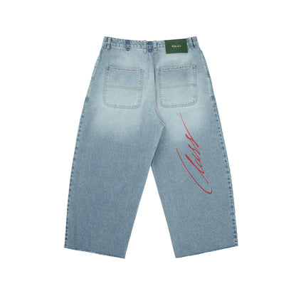 WIDE JEANS PANTS CLASS SERIGRAPHY BLUE