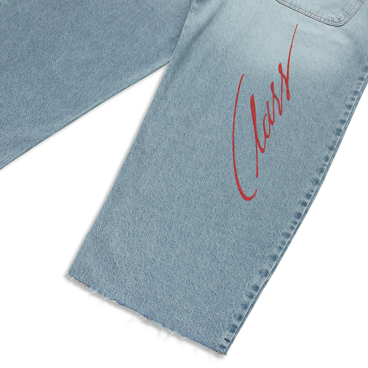 WIDE JEANS PANTS CLASS SERIGRAPHY BLUE