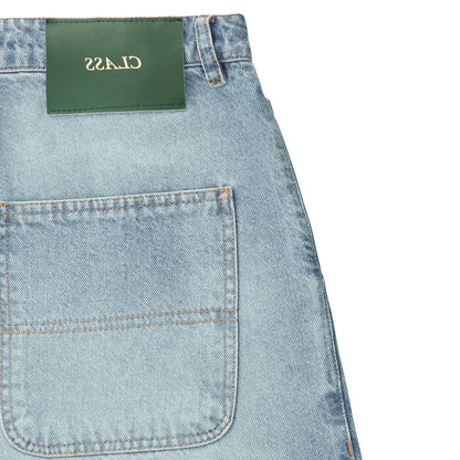 WIDE JEANS PANTS CLASS SERIGRAPHY BLUE