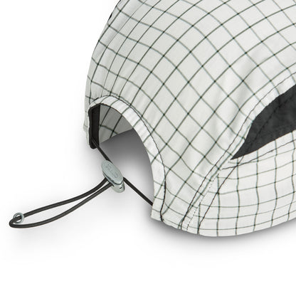 3 PANEL SPORT HAT DYNAMIC PLAID WHITE