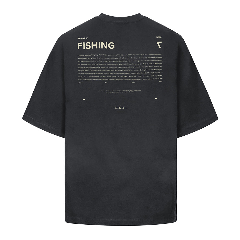 TSHIRT FISHING IDEA CINZA