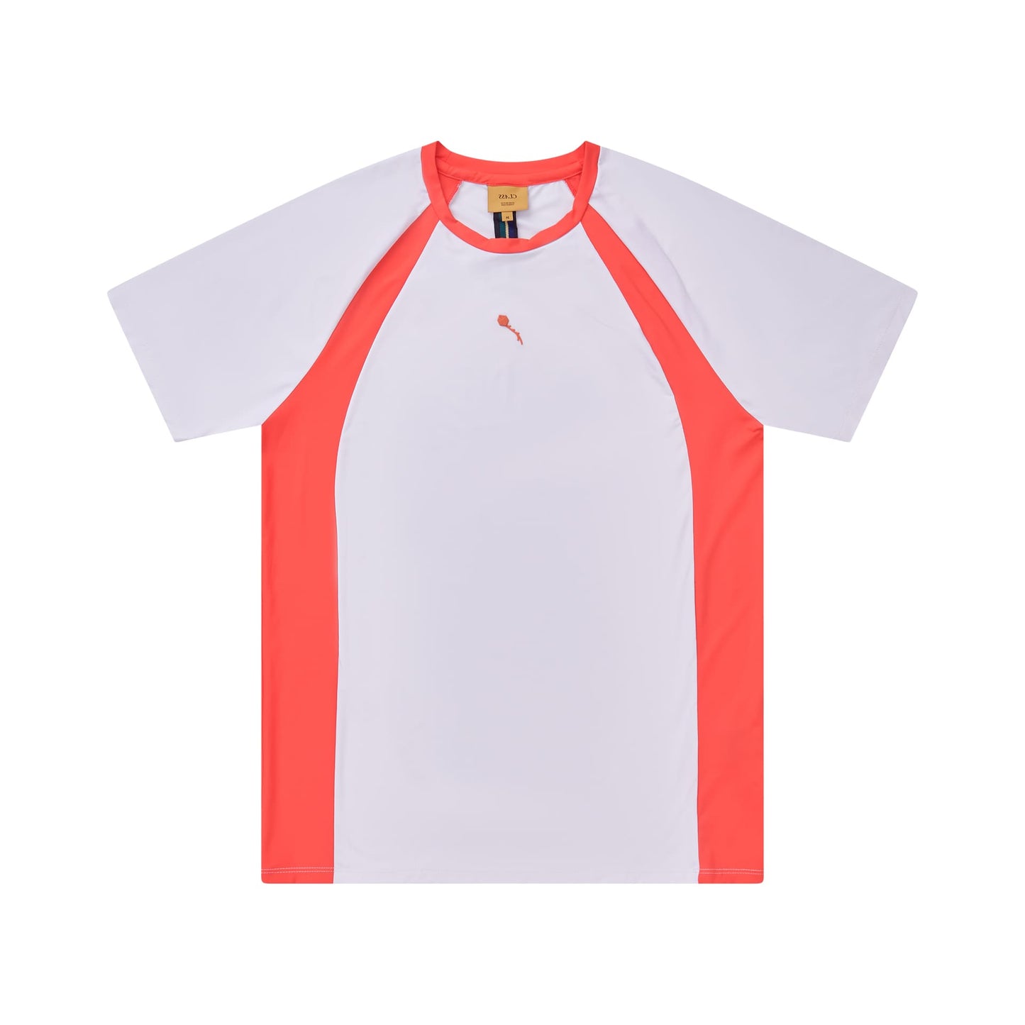 SPORT T-SHIRT CLASS "PIPA 3D" OFF WHITE & ORANGE