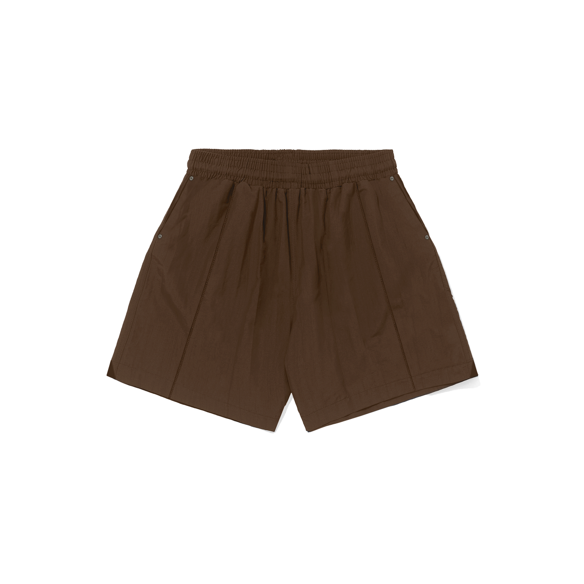 Short Leve Barra Logo Marrom